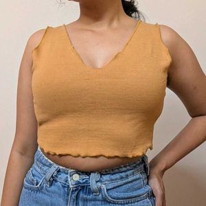 Mustard Yellow Crop Top