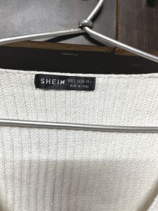White Knit Crop Sweater🤩❤️