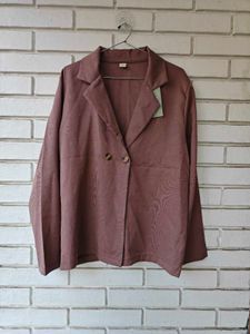Women's Mauve Double-Breasted Blazer