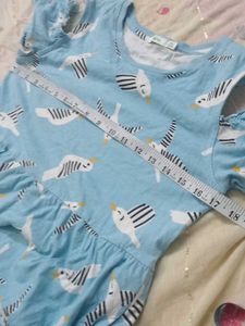 💞Cute Bird Print Cold Shoulder Dress
