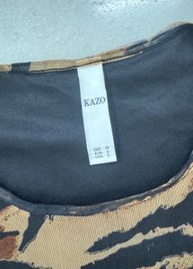 Sheer Tiger Print Long Sleeve Top