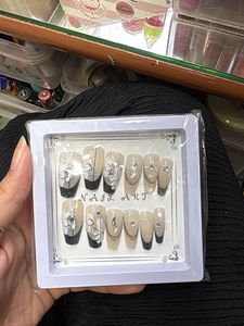 Press-On Nails - Yellow &amp; Grey Set any1