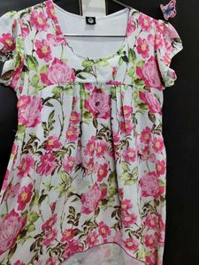 Floral Print Tunic Top