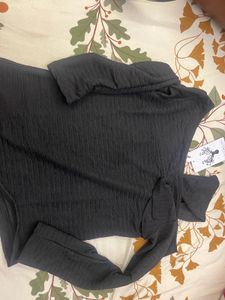 New Black Textured top
