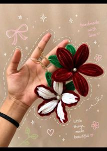 Cute Handmade Flower Keychain