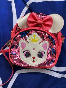 Cute Sequin Kitty Crossbody Bag