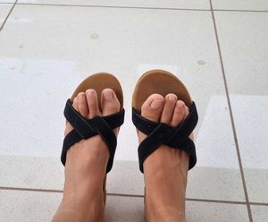 Black Cross Strap  flats