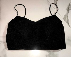 Black Sparkly Cami Blouse