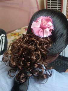bun with hair pin