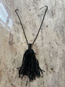 Black Tassel Pendant Necklace