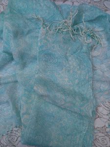 Blue Paisley Print Scarf