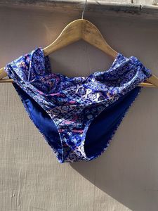 Blue Floral Bikini Bottoms