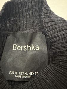 bershka black knit top