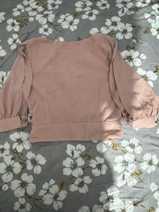 Elegant Pink Wrap Top
