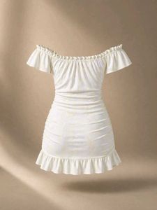 Ruffle Off-Shoulder Mini Dress