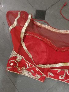 Red Embroidered Blouse