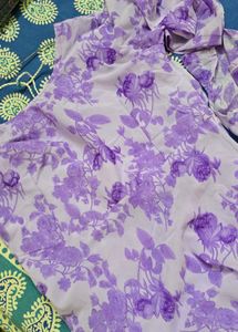 Elegant Lavender Floral Gown