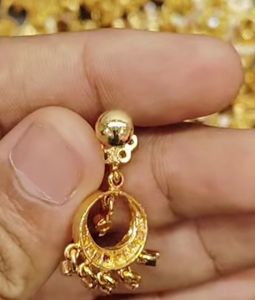 5 metals Golden Jhumka &amp; Chandbali Earri