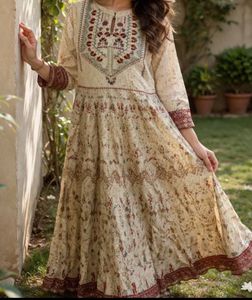 Elegant Printed Anarkali Kurta