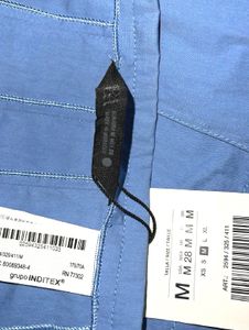 Zara Blue Pleated Midi Skirt