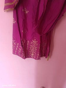 anouk brand Pink coord Set with Gold Print
