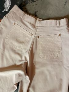Beige Flared Leg Pants