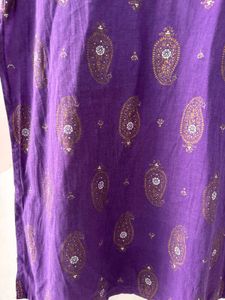 Purple Paisley print kurta