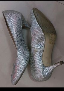 Silver Glitter Party Stiletos pump