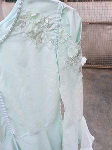 Elegant Mint Green Ethnic Gown
