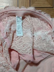 Pink Lace Trim Briefs