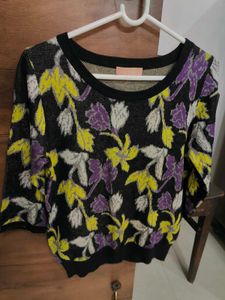 Floral Print Knit Top