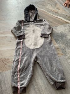 Cozy Grey Animal Onesie