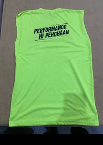 Men's Neon Green Sleeveless Graphic Tee