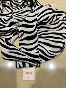Zebra Print Halter Top
