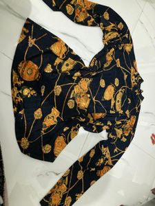 Vintage Print Long Sleeve Top