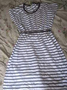 Striped Casual Short Sleeve Dress