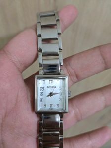 "Sonata" Silver Square Dial Watch