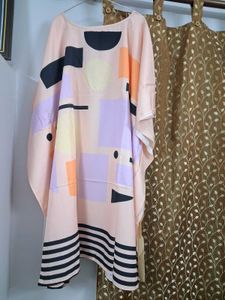Geometric Print Kaftan Dress