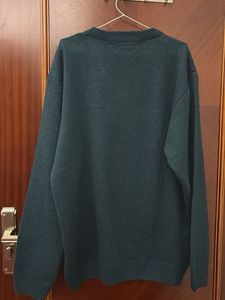 Men's Green V-Neck Sweater