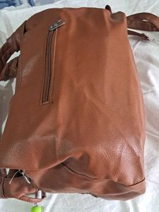 Brown Ruched Shoulder Bag