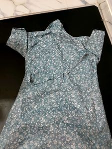 Floral Print Button-Up Midi Dress