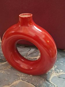 Modern Red Torus Vase