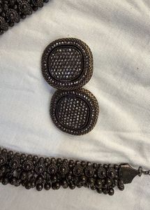 black oxidised jewellery set