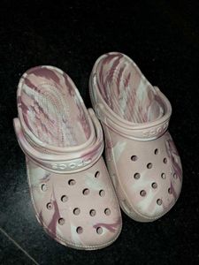 Crocs Pink Marble Swirl Clogs