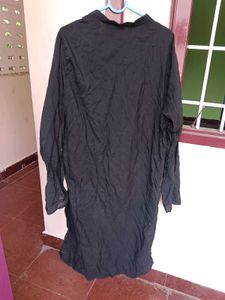 Black Cotton Kurta