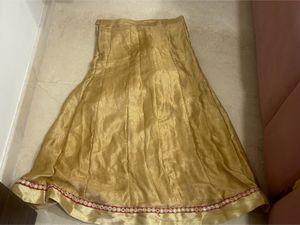 Elegant Golden Skirt with crop top