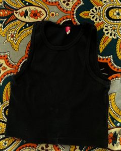 Ribbed Black Tank Top