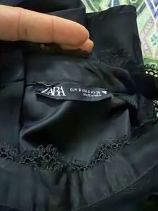 Black Embroidered Puff Sleeve Blouse