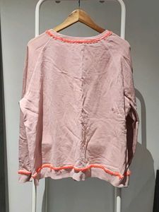 Pink Embellished Long Sleeve Top