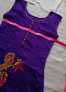 Vibrant Purple Embroidered Kurta